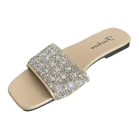 Quealent Adult Women Shoes Ladies Slippers for Women Open Toe Fashion Women Beach Slip On Casual Open Toe Non Slip Adult Slippers Women Outdoor Gold 8.5
Quealent Adult Women Shoes Ladies Slippers for Women Open Toe Fashion Women Beach Slip On Casual Open Toe Non Slip Adult Slippers Women Outdoor Gold 8.5