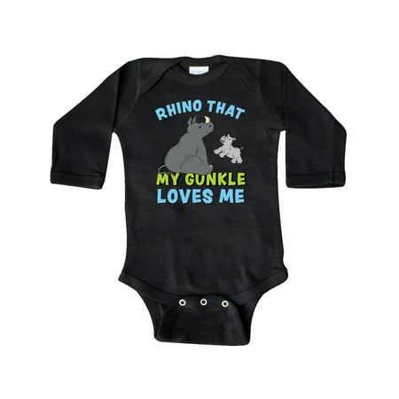 Inktastic Rhino That My Gunkle Loves Me with Cute Rhinos Gift Baby Boy or Baby Girl Long Sleeve Bodysuit
Inktastic Rhino That My Gunkle Loves Me with Cute Rhinos Gift Baby Boy or Baby Girl Long Sleeve Bodysuit