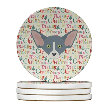 Peterbald Cat Christmas Large Sandstone Coasters Pack of 4 4 in x 4 in
Peterbald Cat Christmas Large Sandstone Coasters Pack of 4 4 in x 4 in