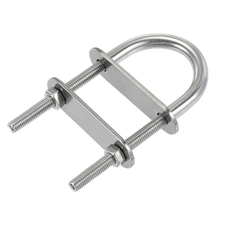 Uxcell Round U Bolt M5x28mmx80mm 304 Stainless Steel Polished 4 Sets