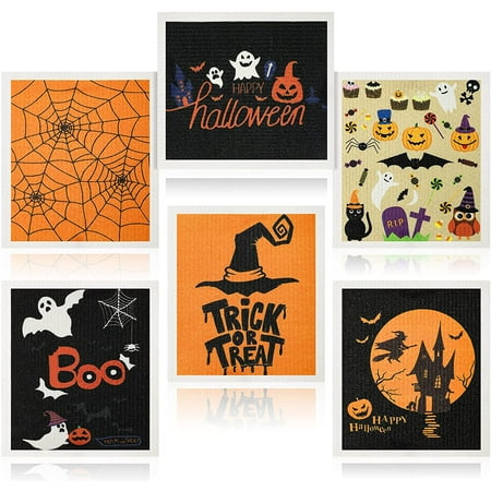 6 Pieces Mixed Halloween Swedish Kitchen Table Dishcloths Reusable Halloween Dish Towels Absorbent Cleaning Cloth Fast Dry Kitchen Dishcloth with Pumpkin Ghost Spider Web Pattern for Kitchen Cleaning
6 Pieces Mixed Halloween Swedish Kitchen Table Dishcloths Reusable Halloween Dish Towels Absorbent Cleaning Cloth Fast Dry Kitchen Dishcloth with Pumpkin Ghost Spider Web Pattern for Kitchen Cleaning