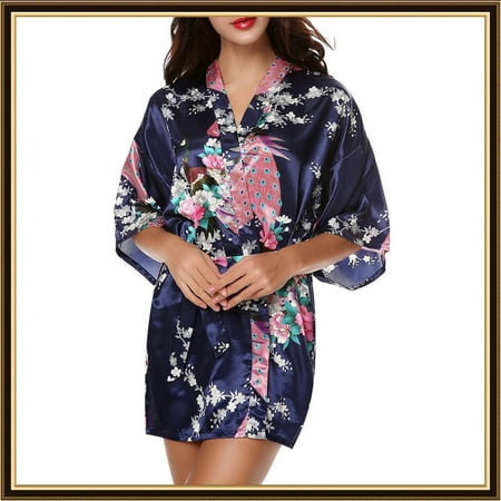 KUNPENG Women Simulation Silk Print Bride Robe Fashion Gown Bath Robe Lingerie Sleepwear Dark Blue / L
KUNPENG Women Simulation Silk Print Bride Robe Fashion Gown Bath Robe Lingerie Sleepwear Dark Blue / L