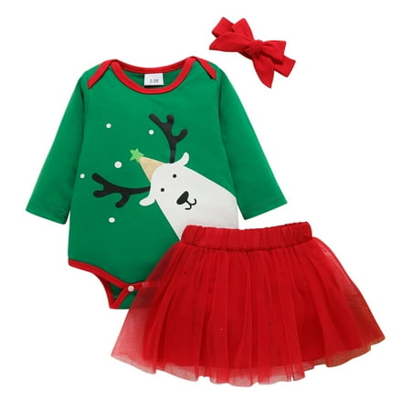 ZHUASHUM Baby Girls Christmas Xmas Cartoon Deer Printed Romper Bodysuit+Tulle Skirts Outfits
ZHUASHUM Baby Girls Christmas Xmas Cartoon Deer Printed Romper Bodysuit+Tulle Skirts Outfits