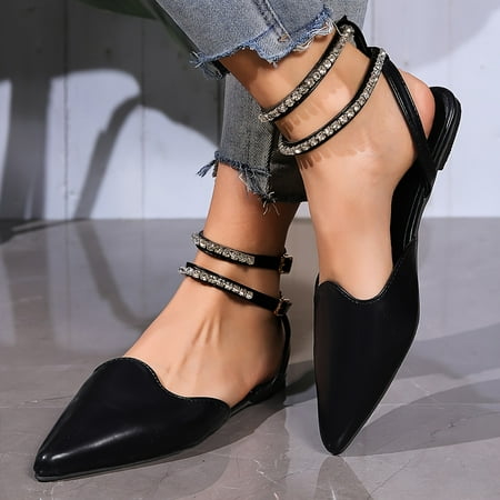 Women s Rhinestone Pattern Straps Sandals Slip On Comfy Flat Lightweight Shoes Elegant Point Toe Party Shoes
Women s Rhinestone Pattern Straps Sandals Slip On Comfy Flat Lightweight Shoes Elegant Point Toe Party Shoes