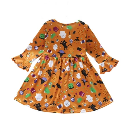 Honeeladyy Discount Toddler Baby Girl Halloween Long Sleeve Printed Ruffle Sleeve Dress
Honeeladyy Discount Toddler Baby Girl Halloween Long Sleeve Printed Ruffle Sleeve Dress