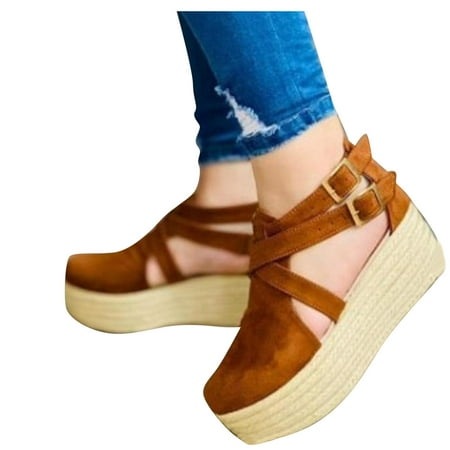 Cathalem Casual Buckle Heel Slope Hollow Color Women s Solid Fashion Side Sandals Women s sandals Slides Sandals for Women Brown 7.5
Cathalem Casual Buckle Heel Slope Hollow Color Women s Solid Fashion Side Sandals Women s sandals Slides Sandals for Women Brown 7.5