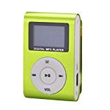 Green Mini MP3 Player Clip USB FM Radio LCD Screen Support for 32GB Micro SD
