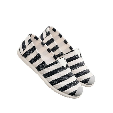 Welliumy Ladies Loafers Floral Flats Slip-On Canvas Shoes Driving Casual Shoe Work Non-slip Striped Espadrilles Stripes Black 8.5
Welliumy Ladies Loafers Floral Flats Slip-On Canvas Shoes Driving Casual Shoe Work Non-slip Striped Espadrilles Stripes Black 8.5