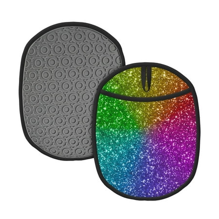 Naloa Colorful Glitter Silicone Pot Holders Oven Mitts Heat Resistant Hot Pads Non Slip Pot Holder for Kitchen Baking and Cooking 9.4 x 7.5 Inches
Naloa Colorful Glitter Silicone Pot Holders Oven Mitts Heat Resistant Hot Pads Non Slip Pot Holder for Kitchen Baking and Cooking 9.4 x 7.5 Inches