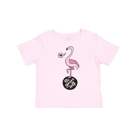 Inktastic Be Yourself Flamingo Gift Toddler Boy or Toddler Girl T-Shirt