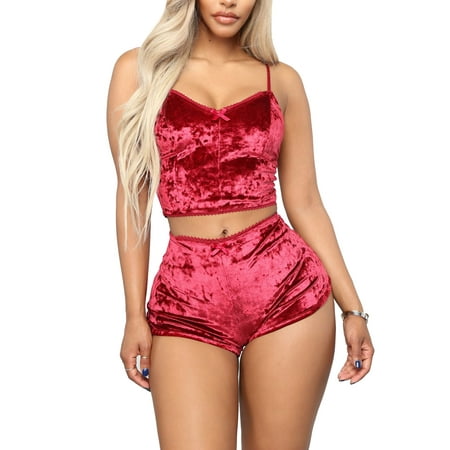 Multitrust Women Sexy Lingerie Set Crop Tops Short Elastic Band Pants Velvet Sleepwear Set
Multitrust Women Sexy Lingerie Set Crop Tops Short Elastic Band Pants Velvet Sleepwear Set