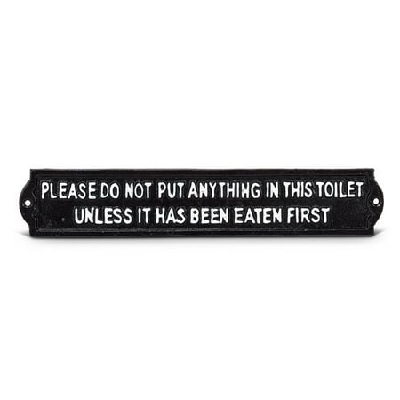 Abbott Collection AB-27-IRONAGE-348 12 in. Do Not Put Anything Sign Black