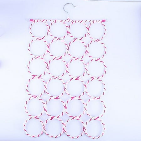 UMMH Ring Rope Scarf Holder Hangers-Rattan Weave Shawl Display Carves Organizer
