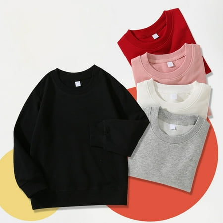 Esaierrr Toddler Kids Boys Girls Pullover Sweatshirt 2-8Y Cotton Versatile Bottom Shirt Solid Color Spring Autumn Tops
Esaierrr Toddler Kids Boys Girls Pullover Sweatshirt 2-8Y Cotton Versatile Bottom Shirt Solid Color Spring Autumn Tops