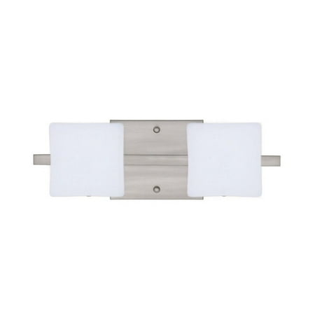 

2WS-773507-LED-SN-Besa Lighting-Alex-Two Light Bath Vanity-14.63 Inches Wide by 6.31 Inches High-Satin Nickel Finish-Opal Matte Glass Color-LED