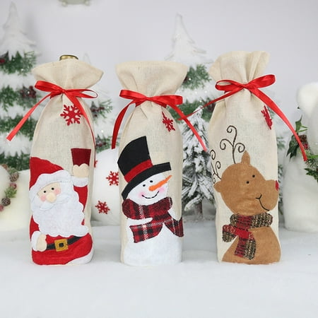 Opolski Fine Texture Bottle Cover Handmade Imitation Linen Christmas Style Decorative Wine Bottle Cover for Home
Opolski Fine Texture Bottle Cover Handmade Imitation Linen Christmas Style Decorative Wine Bottle Cover for Home
