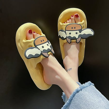 Zunfeo Womens Flat Slide Sandals- Non-Slip Outdoor Bathroom Slippers Fashion Casual Open Toe Sandals Thick Bottoms Couple Slippers Yellow 6
Zunfeo Womens Flat Slide Sandals- Non-Slip Outdoor Bathroom Slippers Fashion Casual Open Toe Sandals Thick Bottoms Couple Slippers Yellow 6