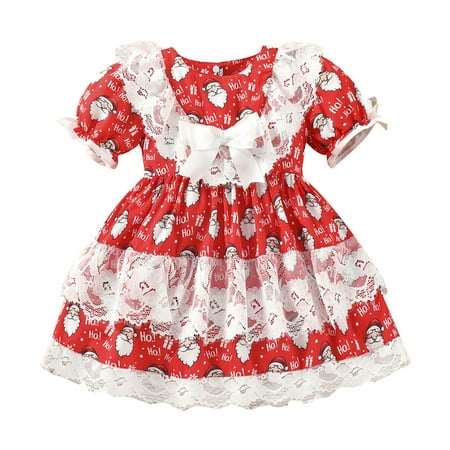 BSDHBS Dresses for Little Girls Toddler Girls Christmas Short Sleeve Lace Cartoon Santa Prints Princess Dress Xmas Party Ruffles Dresses
BSDHBS Dresses for Little Girls Toddler Girls Christmas Short Sleeve Lace Cartoon Santa Prints Princess Dress Xmas Party Ruffles Dresses