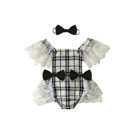 Wassery Newborn Baby Girl Summer Clothes Ruffle Lace Sleeve Plaid Romper Bodysuit One Piece 3 6 12 18 24 Months Infant Backless Jumpsuit with Headband Cute Outfits
Wassery Newborn Baby Girl Summer Clothes Ruffle Lace Sleeve Plaid Romper Bodysuit One Piece 3 6 12 18 24 Months Infant Backless Jumpsuit with Headband Cute Outfits