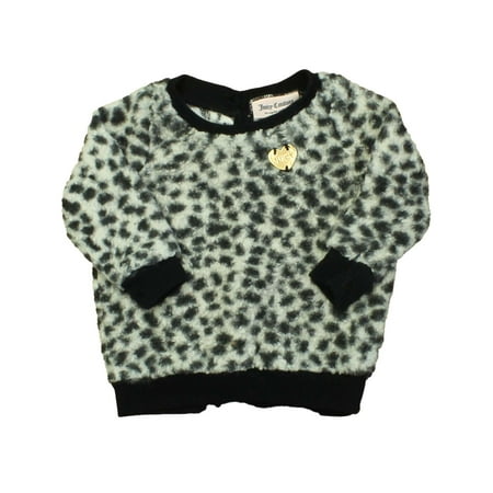 Pre-owned Juicy Couture Girls Black | Grey Sweatshirt size: 12 Months