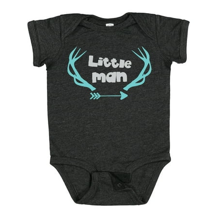 Inktastic Little Man Little Boy Deer Antlers Arrow Gift Baby Boy Bodysuit