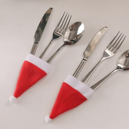 10Pcs Mini Santa Hat Tableware Knife Fork Spoon Storage Bag Christmas Cutlery Pockets
10Pcs Mini Santa Hat Tableware Knife Fork Spoon Storage Bag Christmas Cutlery Pockets