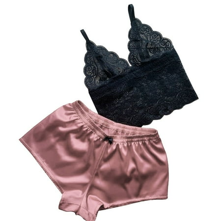 Frehsky pajamas for women Women Satin Lace V-Neck Camisole Bowknot Shorts Set Sleepwear Pajamas Lingerie Brown
Frehsky pajamas for women Women Satin Lace V-Neck Camisole Bowknot Shorts Set Sleepwear Pajamas Lingerie Brown