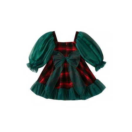 Ma&Baby Kids Baby Girls Dress Plaid Mesh Patchwork Square Neck Puff Long Sleeve Dress Princess A-line Dress
Ma&Baby Kids Baby Girls Dress Plaid Mesh Patchwork Square Neck Puff Long Sleeve Dress Princess A-line Dress