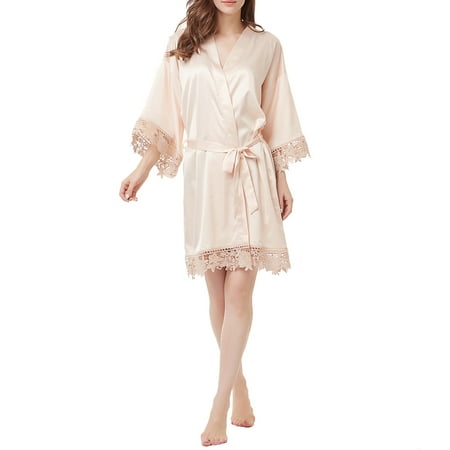 Lace Wedding Party Bridesmaids For Bride Satin Women s Bathrobe Pajamas Soild Sleepwear Nightgown
Lace Wedding Party Bridesmaids For Bride Satin Women s Bathrobe Pajamas Soild Sleepwear Nightgown