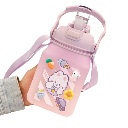 Water Bottle for Kids Large Capacity Water Bottle with Straw and Shoulder Strap 1200ML/40oz Purple
Water Bottle for Kids Large Capacity Water Bottle with Straw and Shoulder Strap 1200ML/40oz Purple