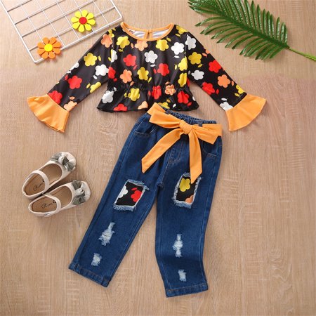 ZMHEGW Toddler Fall Outfits Child Kids Baby Girls Long Ruffled Sleeve Patchwork Cartoon Tops Blouse Bowknot Jeans Trousers Outfit Set Clothes 2Pcs Outfits Set
ZMHEGW Toddler Fall Outfits Child Kids Baby Girls Long Ruffled Sleeve Patchwork Cartoon Tops Blouse Bowknot Jeans Trousers Outfit Set Clothes 2Pcs Outfits Set