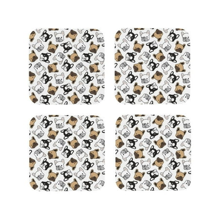Fuzoiu French Bulldog3 Print Leather Coasters Set Drink Coasters Set of 4 for Tabletop Protection Durable PVC Coasters Home Décor and Housewarming Gift-Square
Fuzoiu French Bulldog3 Print Leather Coasters Set Drink Coasters Set of 4 for Tabletop Protection Durable PVC Coasters Home Décor and Housewarming Gift-Square