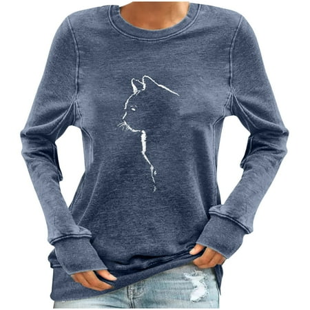 Yourumao Women Clearance Tops Crew Neck Spandex Outfit for Women Winter Fall Long Sleeve Cat Graphic Slimming Tunic Cute Outfits Sweatshirts Teen Girls Clothing Country Concert Y2K
Yourumao Women Clearance Tops Crew Neck Spandex Outfit for Women Winter Fall Long Sleeve Cat Graphic Slimming Tunic Cute Outfits Sweatshirts Teen Girls Clothing Country Concert Y2K
