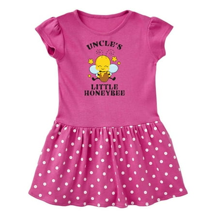 Inktastic Cute Bee Uncle s Little Honeybee with Stars Gift Toddler Girl Dress