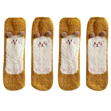 2 Pairs Of Women Casual Animal Print Cotton Pattern Lady Socks Tube Comfortable Socks
