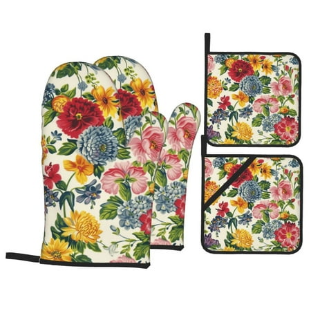 Floral Pattern Oven Mitts and Pot Holders Heat Resistant Plate Moving Non-Slip Gloves for BBQ Grill Baking Cooking Oven
Floral Pattern Oven Mitts and Pot Holders Heat Resistant Plate Moving Non-Slip Gloves for BBQ Grill Baking Cooking Oven