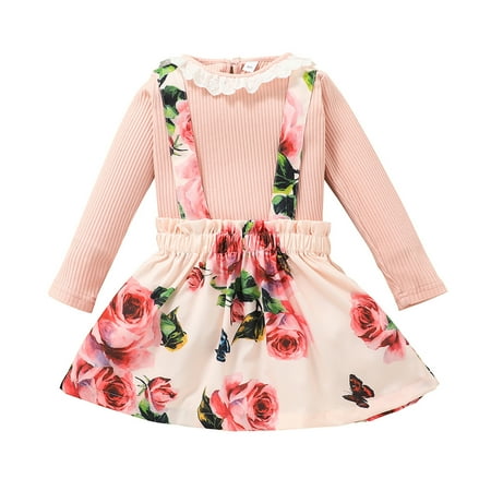 Toddler Baby Girls Clothes Long Sleeve Tops Shirt Floral Suspender Skirts Overalls Dress Outfits Set Teen Girl Fashion
Toddler Baby Girls Clothes Long Sleeve Tops Shirt Floral Suspender Skirts Overalls Dress Outfits Set Teen Girl Fashion