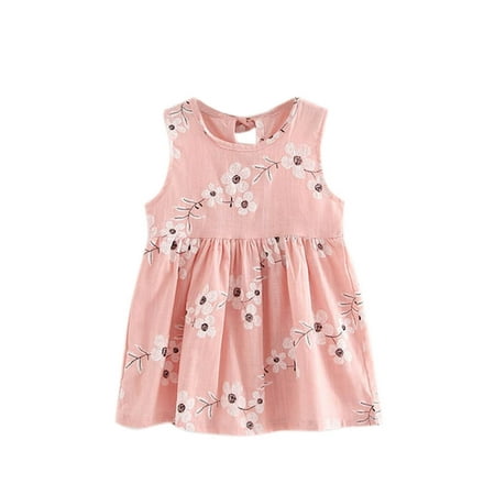 Girls Dresses Sleeveless Midi Dresses Casual Print Pink 100
Girls Dresses Sleeveless Midi Dresses Casual Print Pink 100