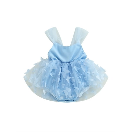 Princess Newborn Baby Girls Romper Dress Sleeveless 3D Butterfly Satin Tulle Patchwork Bodysuit Toddler Summer Clothes
Princess Newborn Baby Girls Romper Dress Sleeveless 3D Butterfly Satin Tulle Patchwork Bodysuit Toddler Summer Clothes