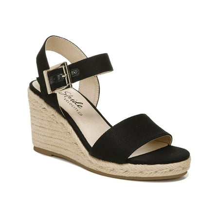 LifeStride Womens Tango 2 Canvas Ankle Strap Wedge Sandals