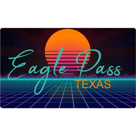 Eagle Pass Texas 4 X 2.25-Inch Fridge Magnet Retro Neon Design