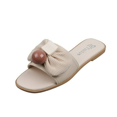 Hvyesh Deals of The Day Summer New Style Sandals Casual Beach Slippers with Bow Summer Sandals for Women Open Toe Beach Shoes Fashion Anti-slip Sandals
Hvyesh Deals of The Day Summer New Style Sandals Casual Beach Slippers with Bow Summer Sandals for Women Open Toe Beach Shoes Fashion Anti-slip Sandals