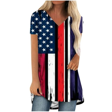 Ziloco Short Sleeve V-Neck Blouses & Shirts Independence Day Women s Fashion Casual V-Neck Flower Loose Painting Painting Short Sleeve T-Shirt Top Blouse wo4785top Corset Top
Ziloco Short Sleeve V-Neck Blouses & Shirts Independence Day Women s Fashion Casual V-Neck Flower Loose Painting Painting Short Sleeve T-Shirt Top Blouse wo4785top Corset Top