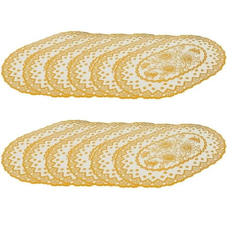 12Pcs Gold Rectangle Oval Pressed Vinyl PVC Placemats for Dinner Table Decor Oval B
12Pcs Gold Rectangle Oval Pressed Vinyl PVC Placemats for Dinner Table Decor Oval B