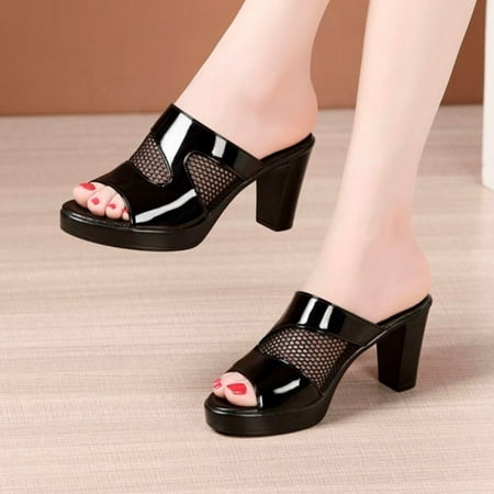 XIAQUJ Summer New Thick Heeled Slippers Women Wear High Heeled Sandals Fish Mouth Sandals Non Slip Slippers Women Slippers Sandals for Women Black 8(40)
XIAQUJ Summer New Thick Heeled Slippers Women Wear High Heeled Sandals Fish Mouth Sandals Non Slip Slippers Women Slippers Sandals for Women Black 8(40)