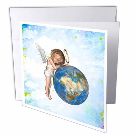 3dRose A cute guardian angel sleeping and protects the earth Greeting Cards 6 x 6 inches set of 6
3dRose A cute guardian angel sleeping and protects the earth Greeting Cards 6 x 6 inches set of 6