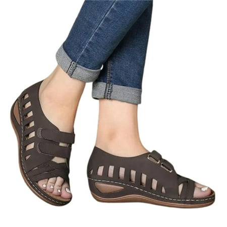 Female Sandals Slope Heel Flip Flops with Sticker Summer Cool Shoes for Women Coffee 38
Female Sandals Slope Heel Flip Flops with Sticker Summer Cool Shoes for Women Coffee 38