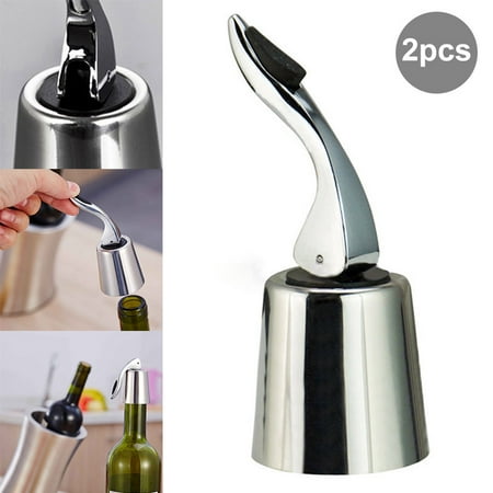 HXAZGSJA 2 Pcs Wine Stoppers Stainless Steel Wine Bottle Plug Reusable Portable Keep Fresh
HXAZGSJA 2 Pcs Wine Stoppers Stainless Steel Wine Bottle Plug Reusable Portable Keep Fresh