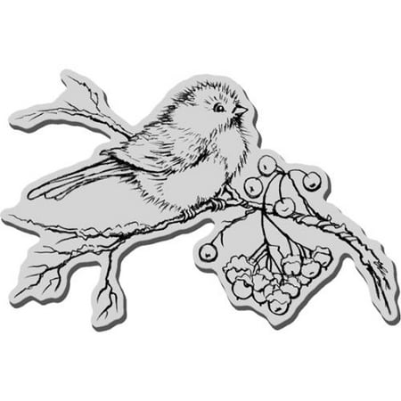 Endous Christmas Cling Rubber Stamp-snow Bird