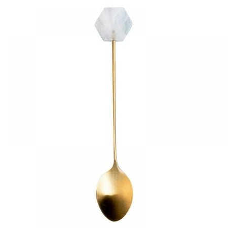 Baywell 304 Stainless Steel Small Spoon Coffee Stirring Spoon Simple Acrylic Gold-plated Geometric Shape Dessert Spoon White Hexagon
Baywell 304 Stainless Steel Small Spoon Coffee Stirring Spoon Simple Acrylic Gold-plated Geometric Shape Dessert Spoon White Hexagon